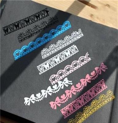 供应韩国文具蕾丝胶带 花边多色镂空蕾丝胶带 日记装饰蕾丝胶带