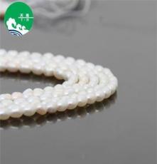 厂家直销 天然珍珠 3-4mm淡水米珠 半成品珍珠散件项饰批发