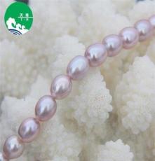 厂家直销 6-7天然小珍珠 淡水米珠 半成品珍珠散件项饰配件批发
