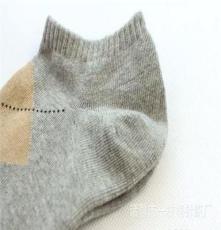 厂家直销 经典菱形格男士袜子 菱形男袜全棉短袜船袜隐形夏季薄款