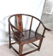 角花圈椅 官帽椅椅子 仿古明清实木家具 中式雕花圈椅