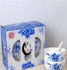 产地潮州 青花瓷商务套装 陶瓷餐具 陶瓷碗 陶瓷碗具批发