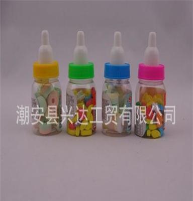 广州潮安庵埠食品 压片板奶瓶玩具糖 散装糖果厂家 糖果公司