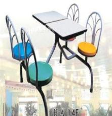 厂家直销 四人翻折式餐桌 快餐桌椅 食堂餐椅 饭厅餐桌椅子