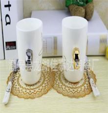 七夕礼物 陶瓷马克杯子 创意韩式杯 情侣戒指杯