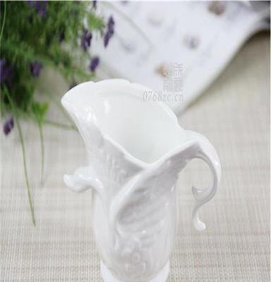 志成自主开发生产各类陶瓷餐具茶具 立体浮雕天鹅奶壶 糖壶