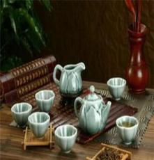 高档茶具批发/龙泉青瓷蓝/8件套优质茶壶/茶海/茶杯/整套工夫茶具