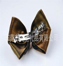 韓國發(fā)飾  時尚韓版蝴蝶結(jié)發(fā)夾 甜美金片彈簧夾 新款頂夾