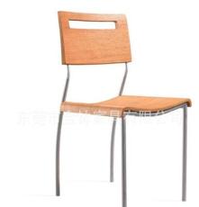 JB-BW438新款 曲木快餐椅 实木椅子 木皮弯板餐椅 户外曲木椅