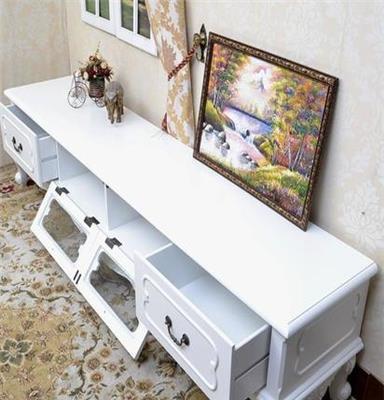 瑞诗欧正品新款手绘家具2.2米电视柜纯白色5302矮柜地柜有货