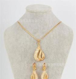 東莞盛意外貿(mào)飾品原創(chuàng)絲網(wǎng)水晶項(xiàng)鏈套裝歐美合金首飾105605