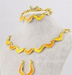東莞盛意 外貿(mào)飾品滴油項(xiàng)鏈耳環(huán)套裝歐美民族風(fēng)合金首飾開(kāi)發(fā)定制