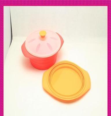售环保餐具硅胶折叠碗 日本出口食品级硅胶折叠碗 FDA标准工厂定做