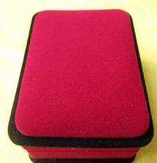 天然水晶吊坠盒首饰盒玫红色 送人必备的绒面精美包装盒 批发