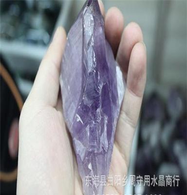 新款天然紫水晶原石，紫水晶摆件 招财柱紫气东来 批发