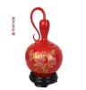厂家批发陶瓷功夫茶具套装 中国红瓷防潮茶道 两节葫芦密封茶叶罐