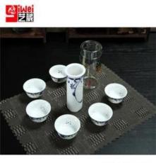 红茶泡青花玲珑瓷 艺葳精品 玲珑红茶茶具 德化陶瓷 厂家直销