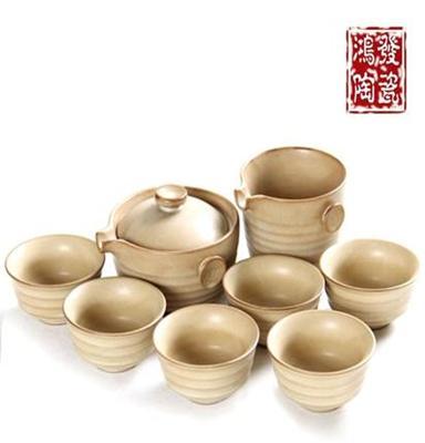 秋墨 功夫茶具套装 粗陶特价 整套陶瓷 日式陶器 欧式
