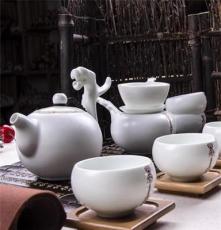 德化陶瓷定窑潮州茶具 高档正品纯浅绿龙壶功夫茶具套装 支持混批