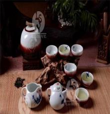 龙山园经典茶具 茶叶罐 釉里红 陶瓷青花 明心见性