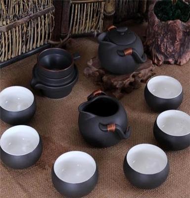 厂家批发 德化陶瓷功夫茶具套装特价 整套月白定窑巧云茶具带茶漏
