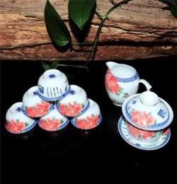 陶瓷功夫茶具套装供应 高白富贵迎春8头陶瓷茶具 茶具套装