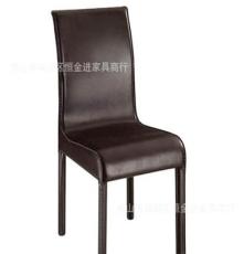 餐椅 时尚现代餐椅 简约金属椅子 酒店工程pu皮质餐椅