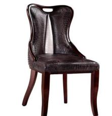 新款餐椅 实木韩式风格椅子 橡木餐椅 鳄鱼皮椅子 2081