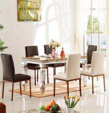 时尚简约现代家用椅酒店椅餐桌椅组合配套不锈钢烤漆皮餐椅Y38
