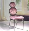 新古典家具 后现代欧式不锈钢 紫色椅子 创意结婚梳妆椅CY-390