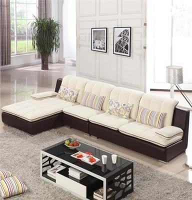 新款布艺沙发客厅组合转角皮布沙发现代简约小户型厂家B305特价