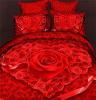 婚庆床品四件套大红 红色玫瑰—爱 结婚新婚床上用品家纺喜庆风