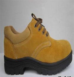 劳保鞋JP-049黄色牛皮反绒橡胶底防护鞋 安全鞋 劳保鞋