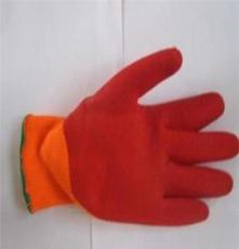 推荐供应 规格多种 纱线皱纹浸胶手套 防护手套