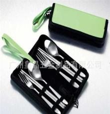 不锈钢筷子 韩式便携餐具套装 勺子叉子三件套 韩式礼品餐具批发