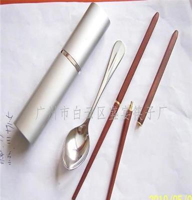 环保筷子配锈钢餐具 促销礼品 便携餐具 新奇特礼品