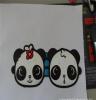 厂家供应 情侣熊猫pvc卡通眼罩、软胶护眼罩