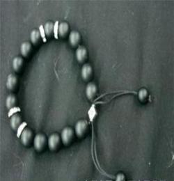 黑玛瑙磨砂圆珠手链 CP-004