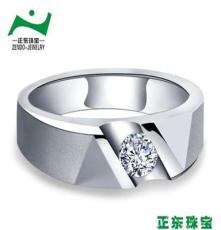 18K男士钻石戒指0.30克拉 广州正东珠宝首饰厂 个性设计定制