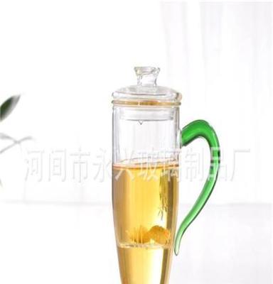 花草茶杯创意透明玻璃茶杯三件套杯子礼物水杯 新品 特价