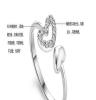 S925纯银戒子女款 镂空爱心镶钻指环开口戒指 首饰品淘宝现货热卖