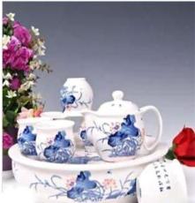 景德镇陶瓷茶具，双层杯大茶盘8头功夫茶具,定制茶具