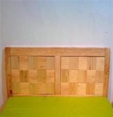 供应胶州市实木家具、卧室家具松木砖头挂钩床/实木床