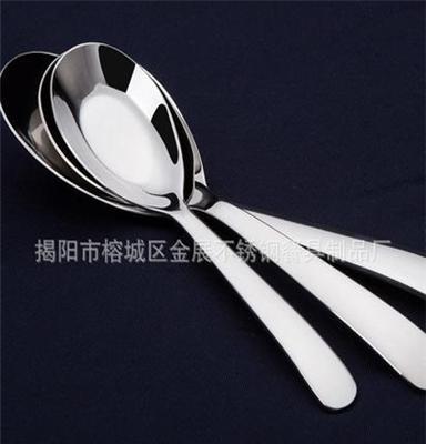 厂家直销大量供应 特级A09平底勺 不锈钢餐具 中号平底勺 餐具