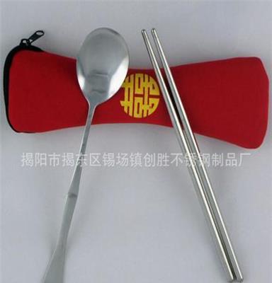 布袋餐具 枕头包套装 可印花勺子筷子 便携旅游餐具 环保卫生