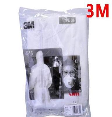 3M 4515白色带帽连体防护服 防护颗粒物及液体有限喷溅5 6类