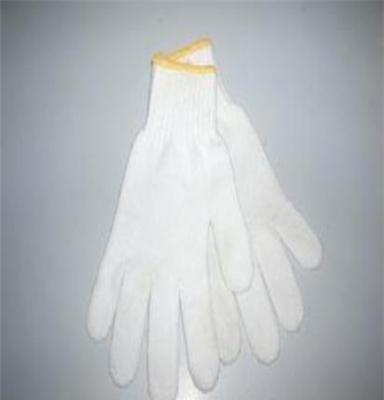7针机劳保手套工作手套漂白手套防护手套棉纱手套本白手套