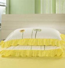 买满就减 纯棉花边枕头套全棉枕套一对 支持加工定制 床上用品