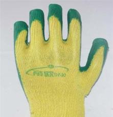 山东大量供应防护手套 十针黄纱绿线绉 欢迎订购