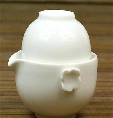 批发便携式玉瓷快客杯 潮州陶瓷旅行功夫茶具套装茶壶 可定LOGO